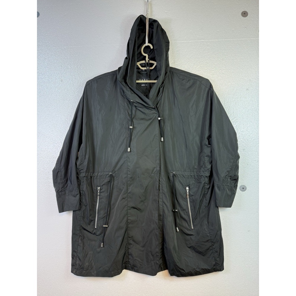 Nuage Jacket Windbreaker Sz 2X Black Hooded Lightweigh Mid‎ Size Outdoor